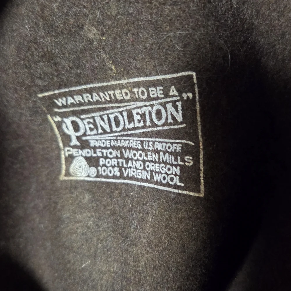 Pendleton Vintage Wool Fedora Indiana Jones Hat Leather Trim Size Small - Picture 6 of 9